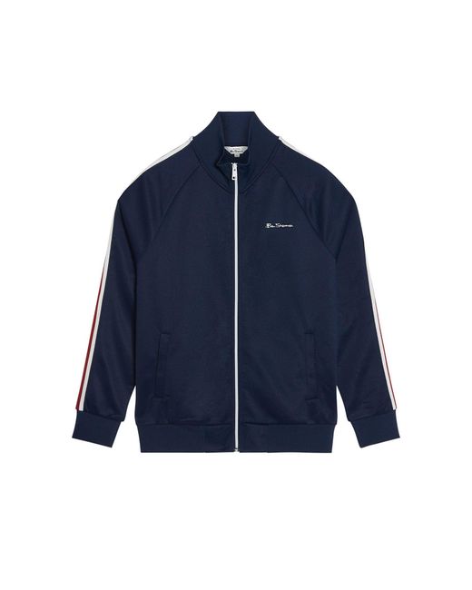 Ben Sherman Blue House Tape Track Top In Dark Navy for men