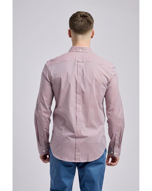 Ben Sherman Purple Ls 4mm Gingham for men