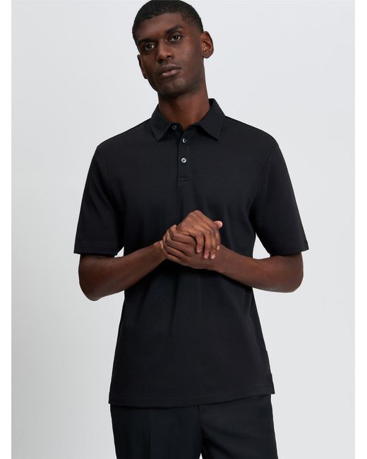 Ben Sherman Blue Short Sleeve Smart Tailored Polo In Black for men