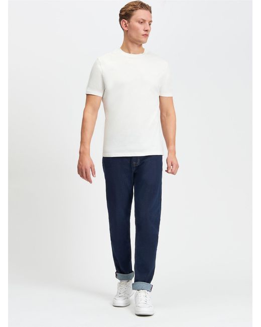 Ben Sherman Blue Rinsewash Straight Fit Jean In Rinsewash Denim for men