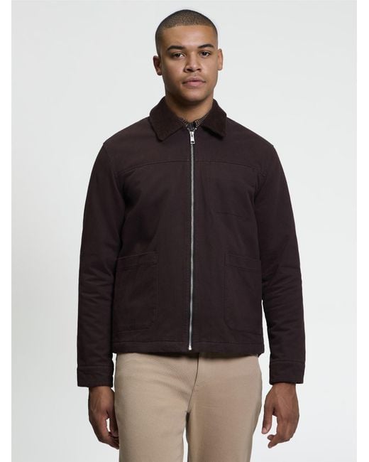 Ben Sherman Multicolor Chore Jacket In Dark Brown for men