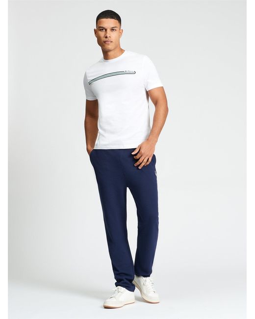 Ben Sherman Blue Tipped Jersey Jogger In Dark Navy for men