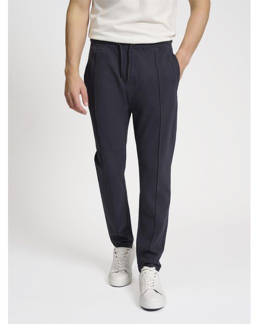 Ben Sherman White Pique Jogger In Midnight for men
