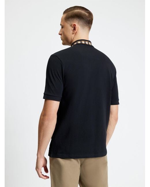 Ben Sherman Blue Collar Interest Polo In Black for men