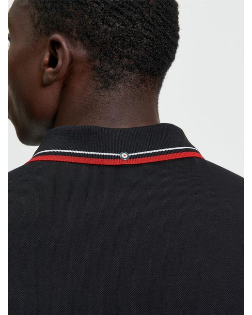 Ben Sherman Blue Short Sleeve Signature Pique Polo In Black for men