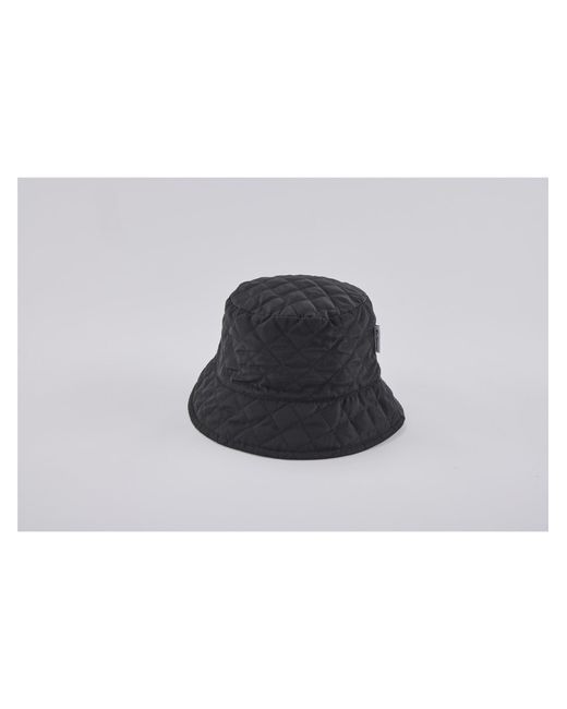 Ben Sherman White Diamond Quilted Bucket Hat In Black for men