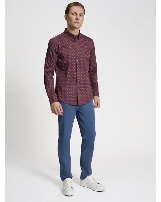 Ben Sherman Red Long Sleeve Foulard Print In for men