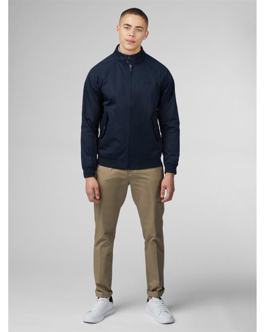 Ben Sherman Blue Signature Harrington Jacket for men