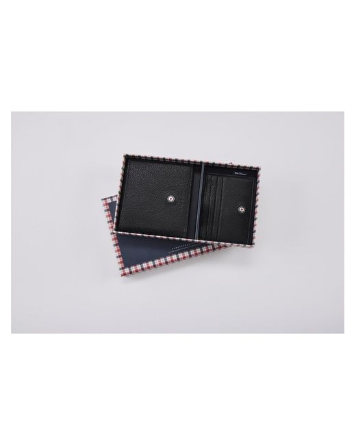 Ben Sherman Blue Card Holder Gift Box In Black for men