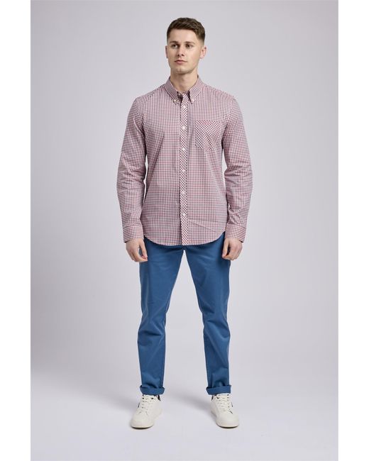 Ben Sherman Purple Ls 4mm Gingham for men