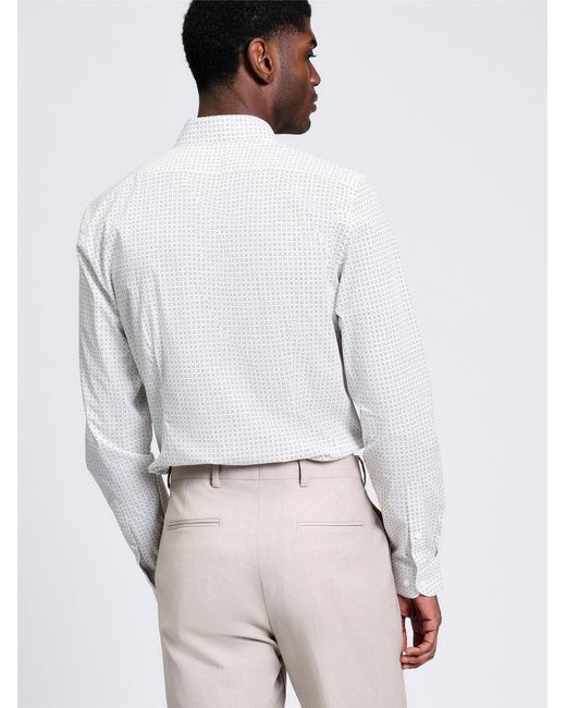Ben Sherman Spot Geo Shirt In White for men