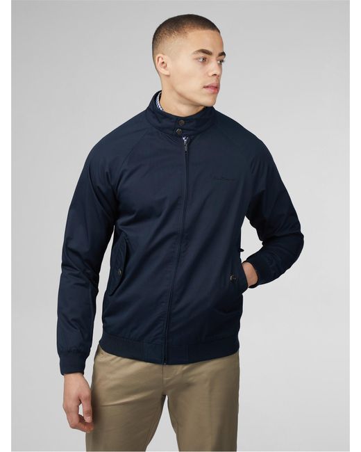 Ben Sherman Blue Signature Harrington Jacket for men