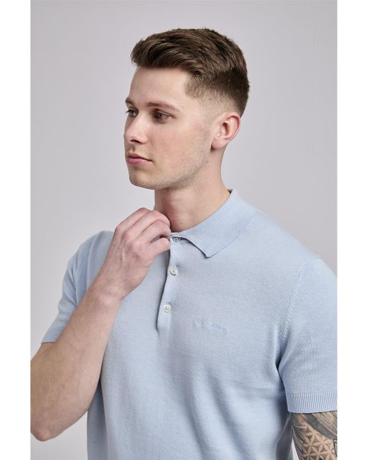Ben Sherman Blue Short Sleeve Signature Polo for men