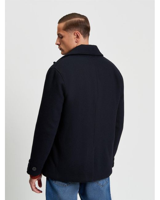 Ben Sherman Blue Peacoat In Dark Navy for men