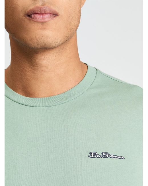 Ben Sherman Green Short Sleeve Signature Tshirt In Sage for men