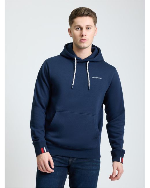 Ben Sherman Blue Signature Hoodie Top In for men