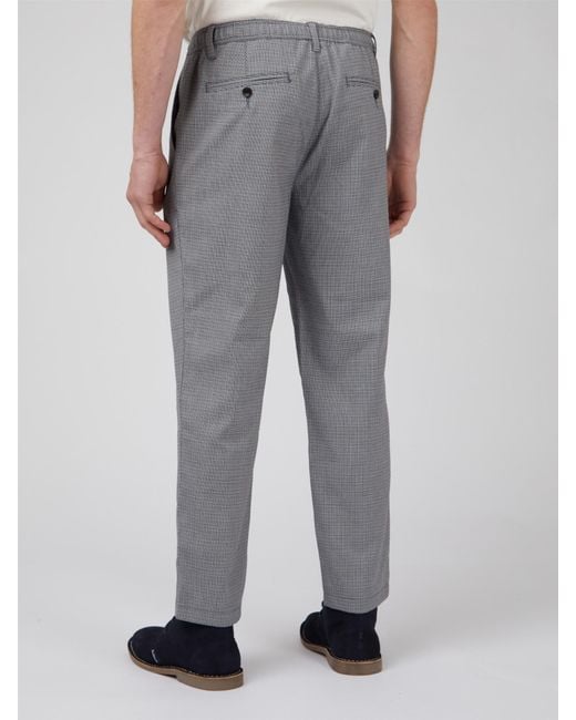 Ben Sherman Gray Black Check Suit for men