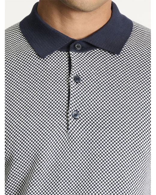 Ben Sherman Natural Two Tone Button Through Knitted Polo In for men