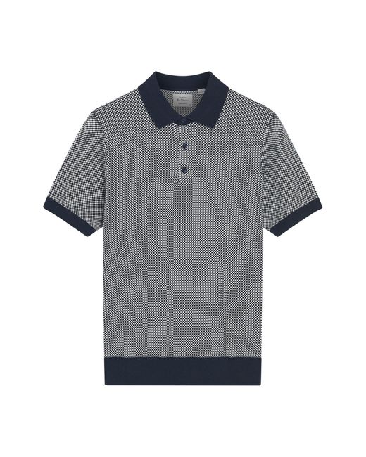 Ben Sherman Gray Bi Coloured Textured Polo In for men