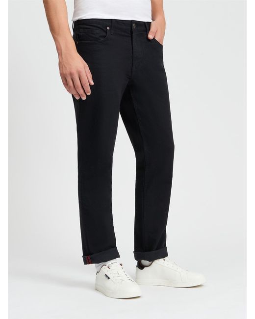 Ben Sherman White Rinsewash Straight Fit Jean In Black Denim for men