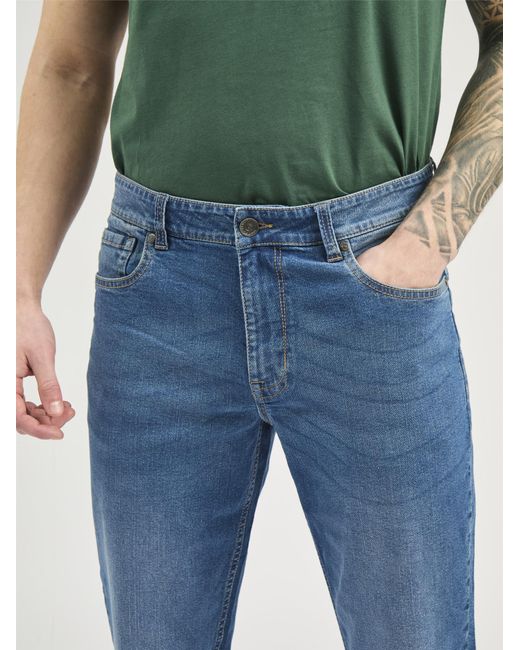 Ben Sherman Blue Light Stonewash Straight Fit Jean In Stonewash Denim for men