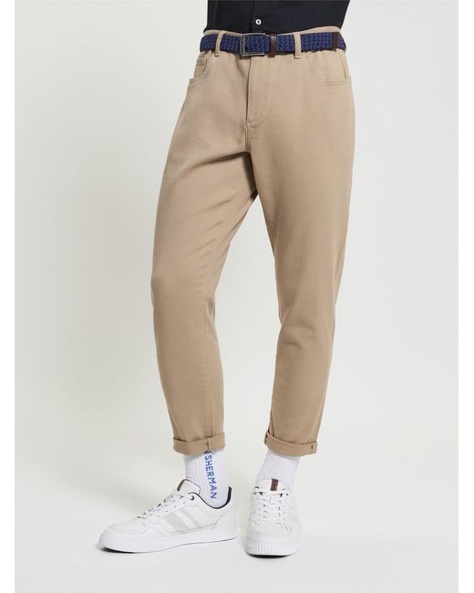 Ben Sherman Natural 5 Pocket Twill Trousers In for men