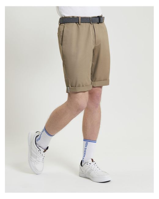 Ben Sherman White Signature Chino Shorts In for men
