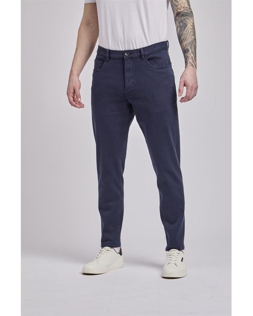 Ben Sherman Blue 5 Pocket Twill Trousers In for men