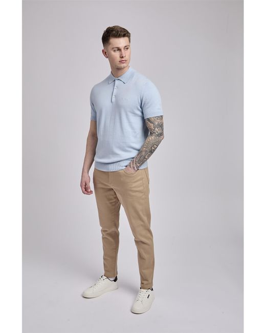 Ben Sherman Blue Short Sleeve Signature Polo for men