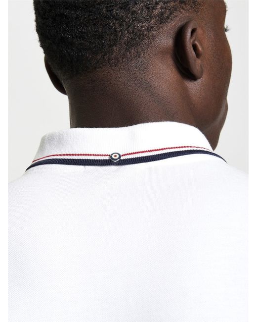 Ben Sherman White Short Sleeve Signature Pique Polo In for men
