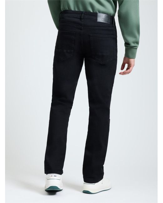 Ben Sherman Green Washed Black Slim Fit Jean In Black Denim for men