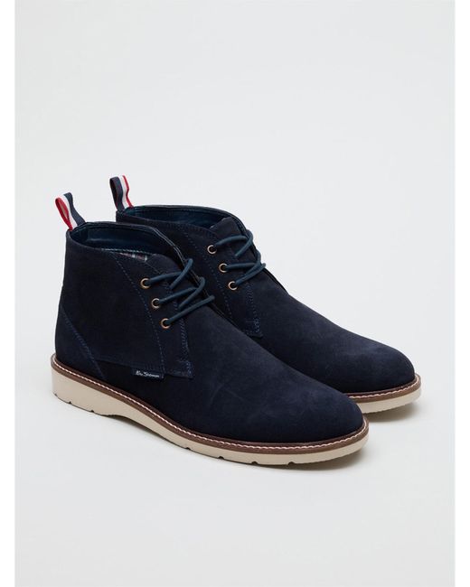 Ben Sherman Blue Hampton Chukka Boot In Navy for men