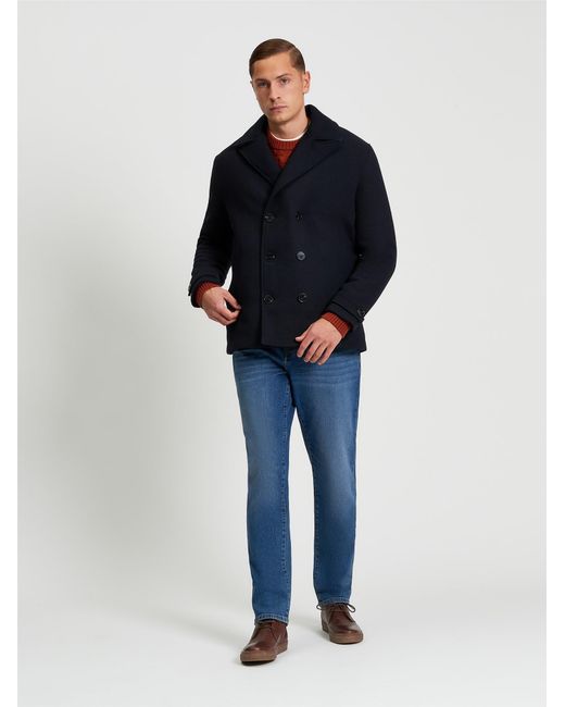 Ben Sherman Blue Peacoat In Dark Navy for men