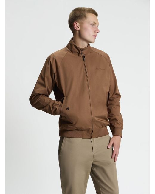 Ben Sherman Signature Harrington Jacket In Brown for men