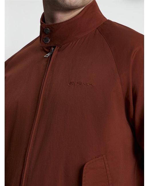 Ben Sherman Red Signature Harrington Jacket In Sienna for men