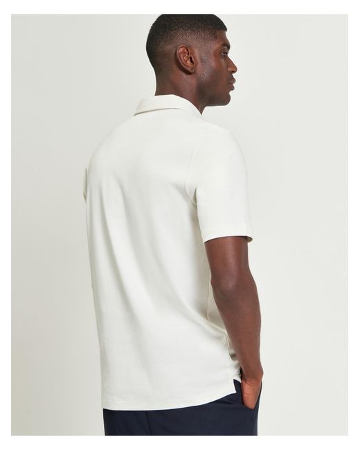 Ben Sherman White Short Sleeve Smart Tailored Polo In for men