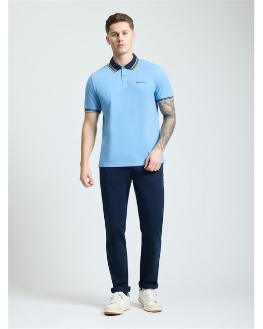 Ben Sherman Blue House Collar Polo In for men