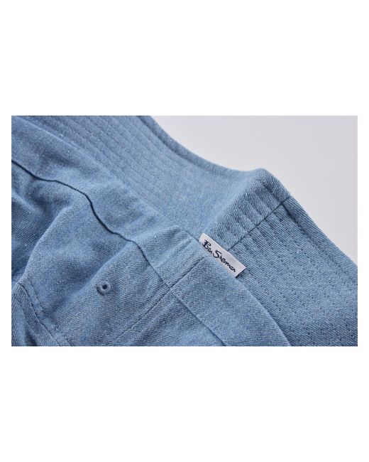 Ben Sherman Blue Hughes Bucket Hat for men