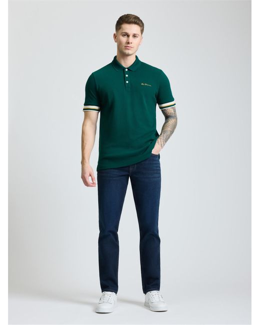 Ben Sherman Green Rinse Wash Straight Fit Jean In Rinsewash Denim for men