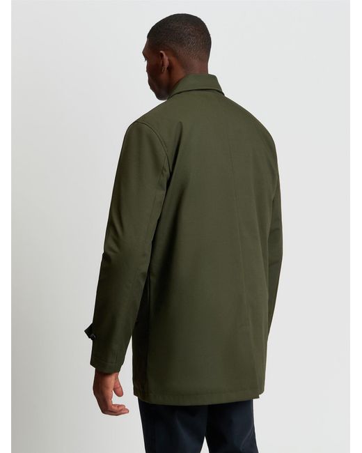 Ben Sherman Green Wadded Bonded Mac In Camouflage for men