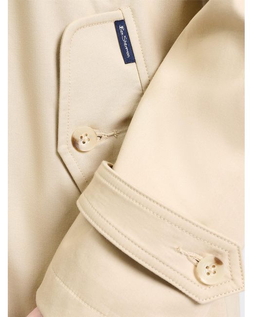 Ben Sherman Natural Bonded Mac In Stone for men