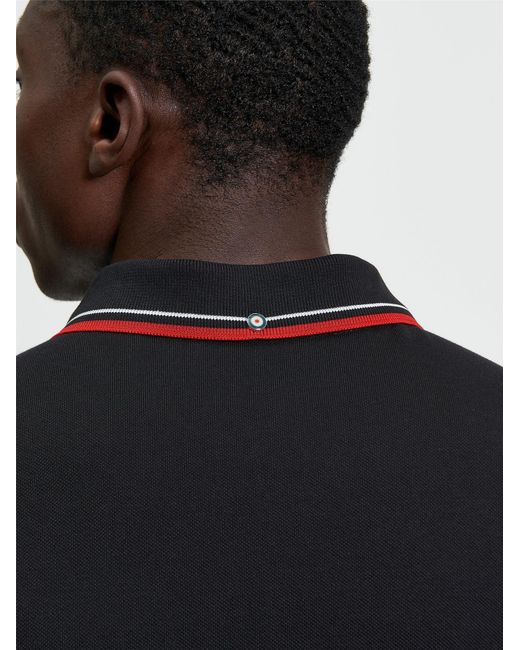 Ben Sherman Black Short Sleeve Signature Pique Polo In for men