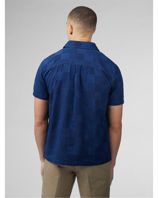 Ben Sherman Blue Indigo Check Overshirt for men