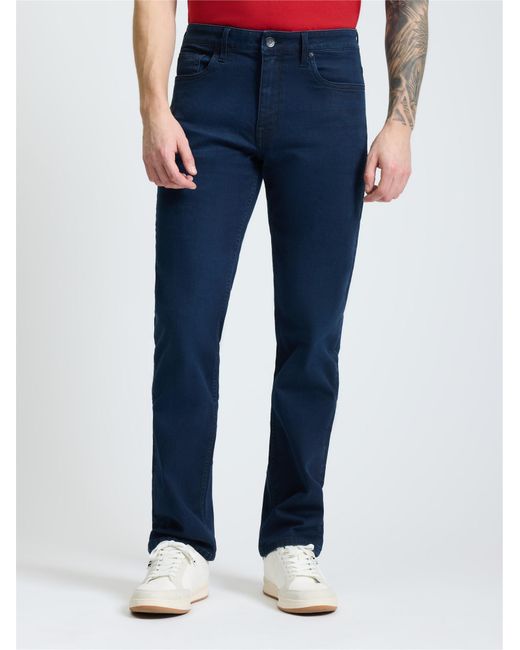 Ben Sherman Red Navy Overdye Straight Fit Jean In Blue Black Denim for men