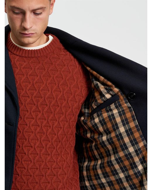 Ben Sherman Blue Peacoat In Dark Navy for men