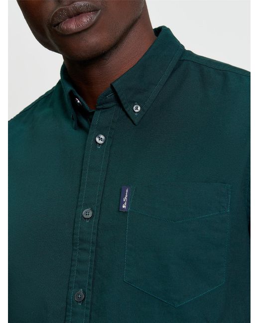 Ben Sherman Blue Short Sleeve Signature Oxford Shirt In for men