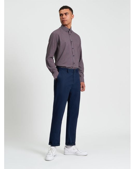 Ben Sherman Purple Foulard Print Shirt In for men