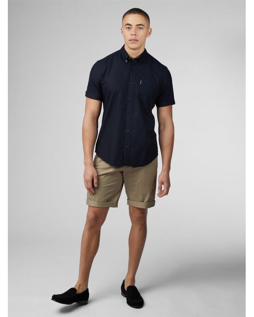 Ben Sherman Blue Signature Cotton Oxford Shirt In for men