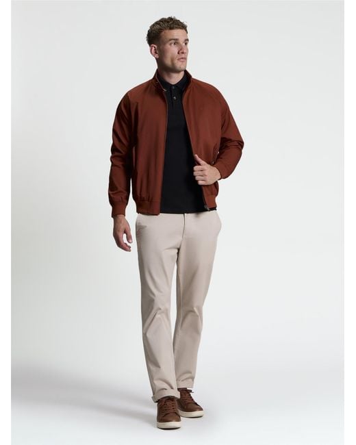 Ben Sherman Red Signature Harrington Jacket In Sienna for men