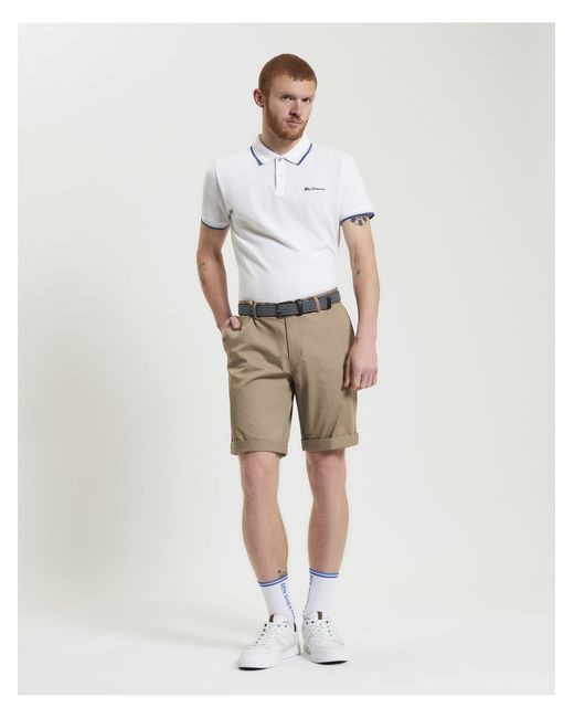 Ben Sherman White Signature Chino Shorts In for men